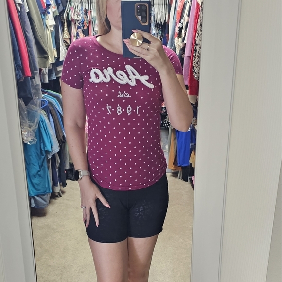 Aeropostale Tops - Aeropostale T-shirt Burgundy Aero 1987 - Women's Small